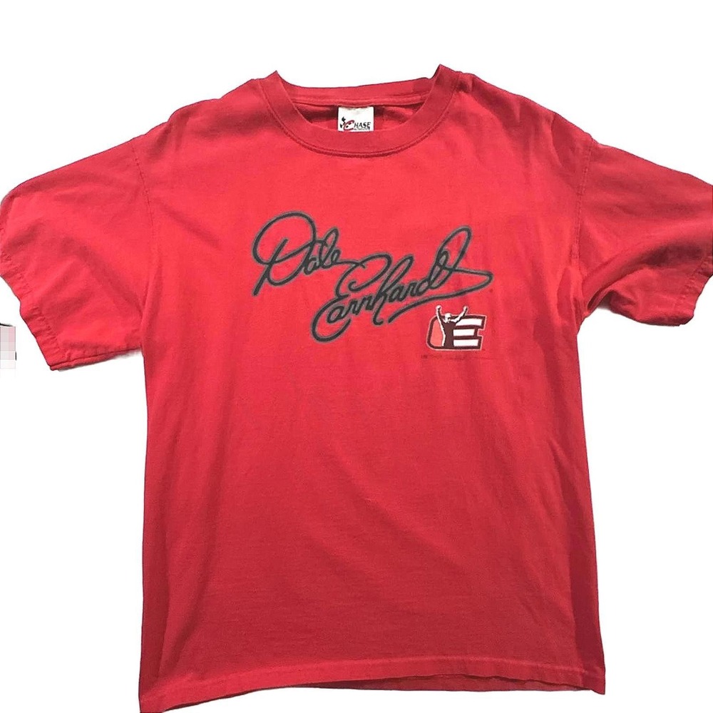 NASCAR Dale Earnhardt T-Shirt Men's Medium‎ Short Sleeve Red Signature Vintage